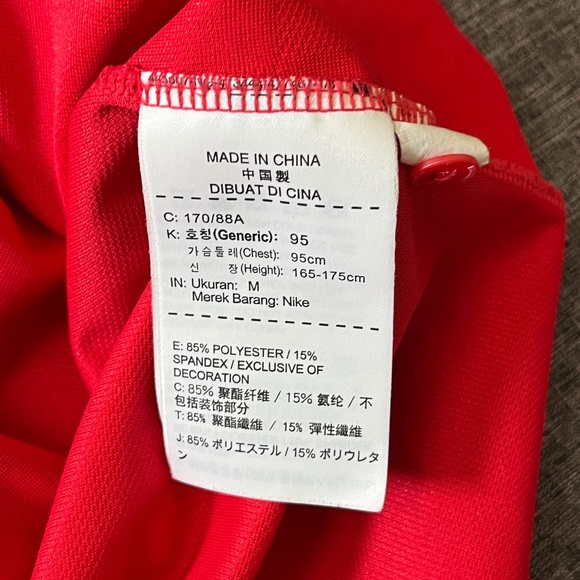 Nike Dry Fit Performance Golf Henley Shirt - Men's Size M - Red - Picture 6 of 9